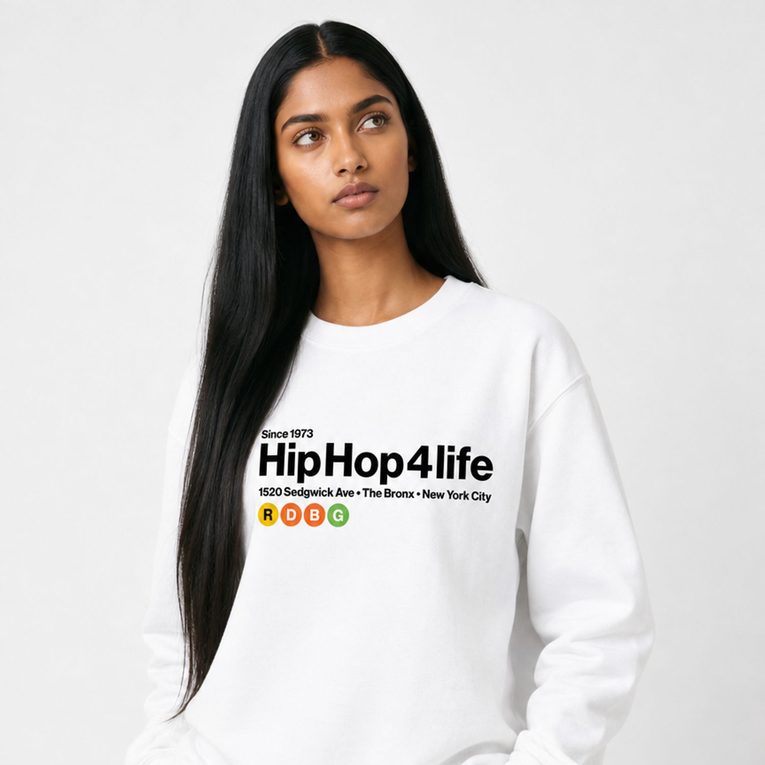 HIP HOP 4 LIFE FELPA (SCRITTA NERA)