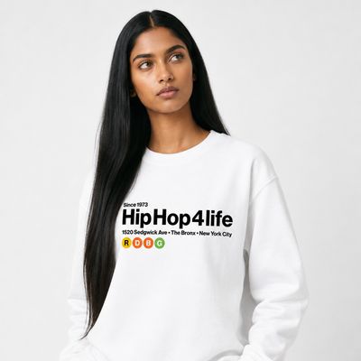HIP HOP 4 LIFE FELPA (SCRITTA NERA) HIP HOP 4 LIFE FELPA (SCRITTA NERA)