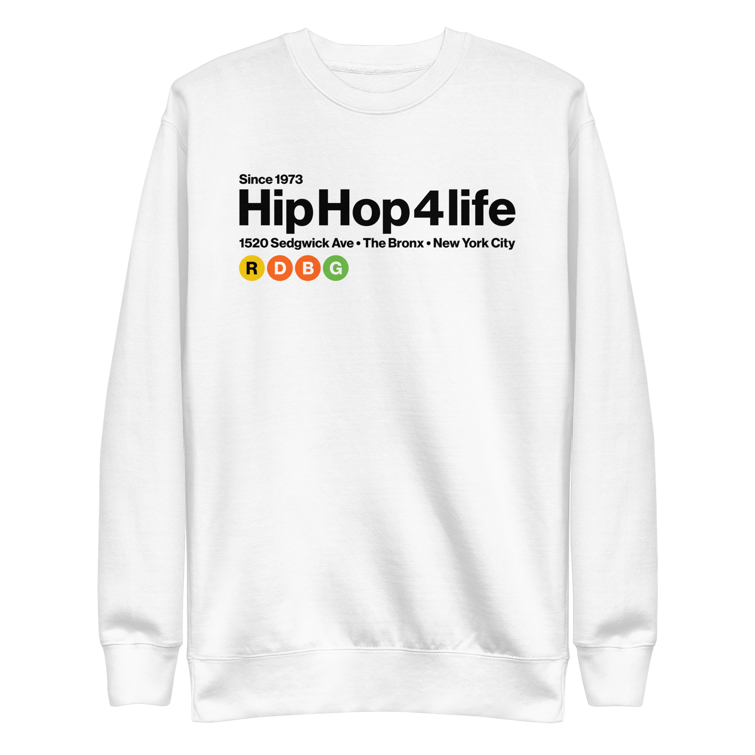 HIP HOP 4 LIFE FELPA (SCRITTA NERA)