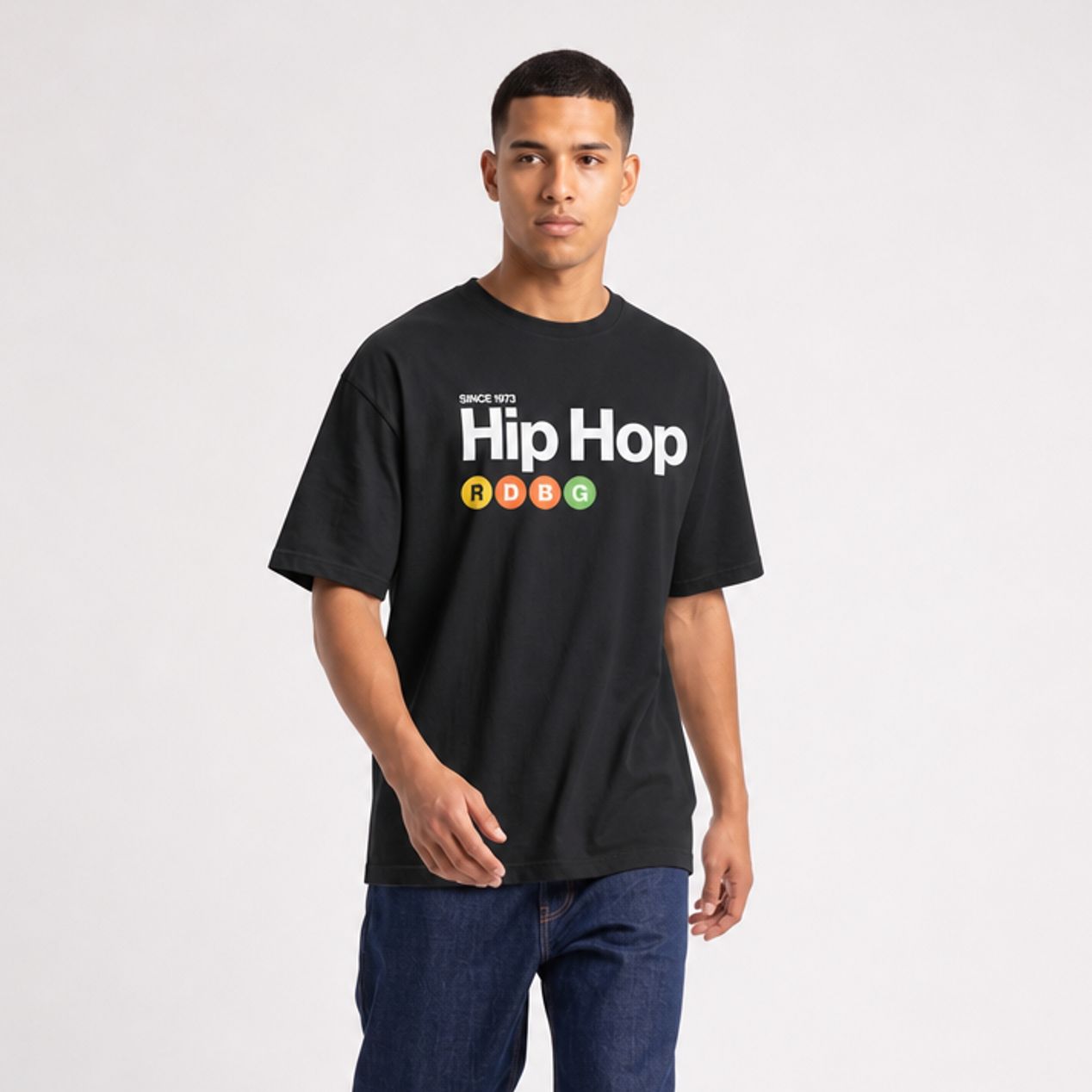 HIP HOP T-SHIRT (SCRITTA BIANCA)