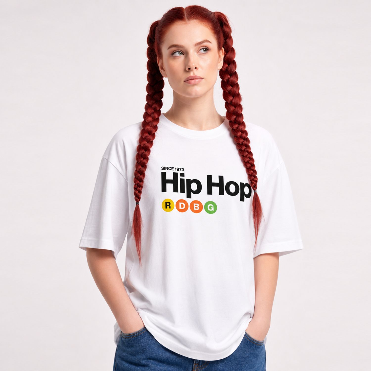 HIP HOP T-SHIRT (SCRITTA NERA)