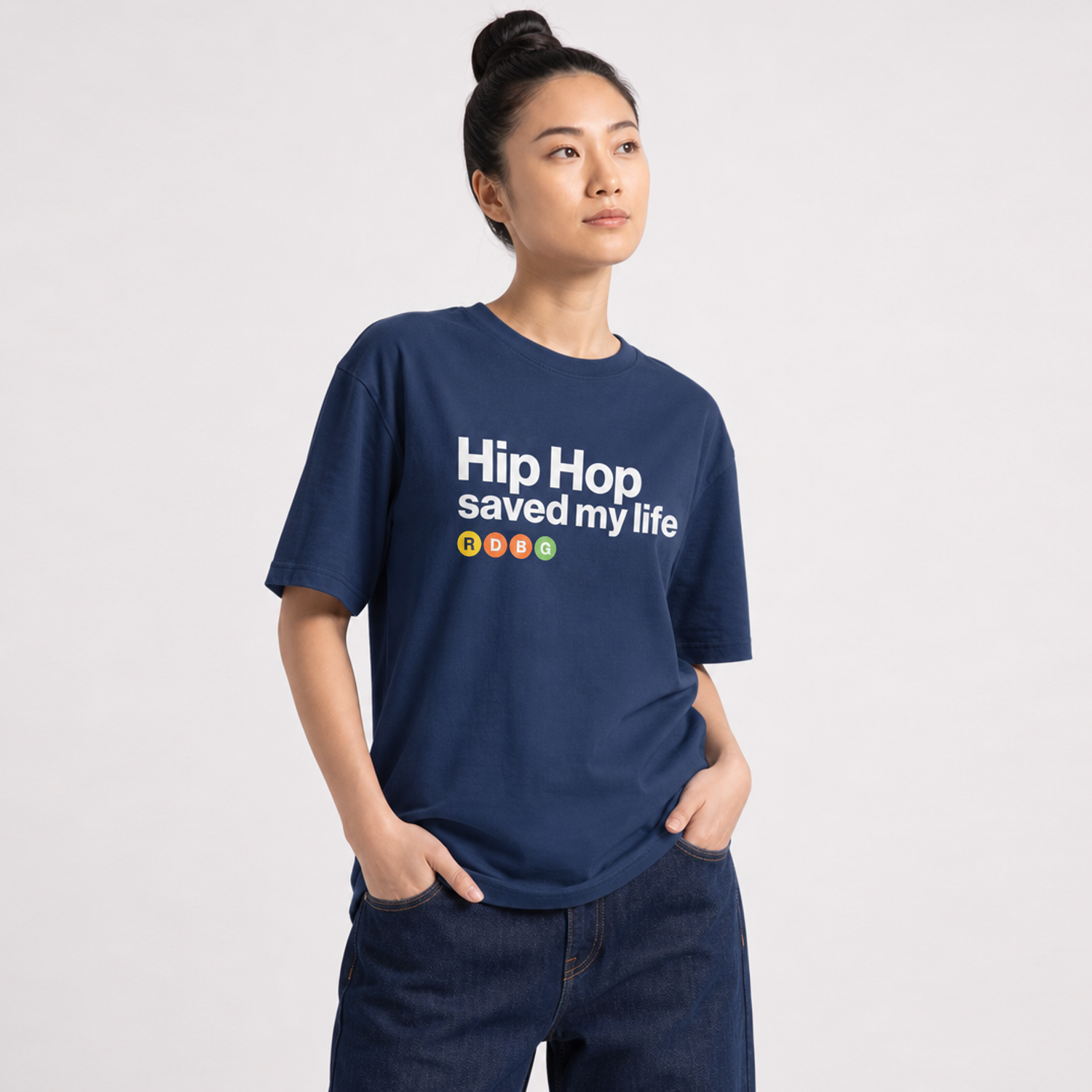 HIP HOP SAVED MY LIFE T-SHIRT (SCRITTA BIANCA) HIP HOP SAVED MY LIFE T-SHIRT (SCRITTA BIANCA)