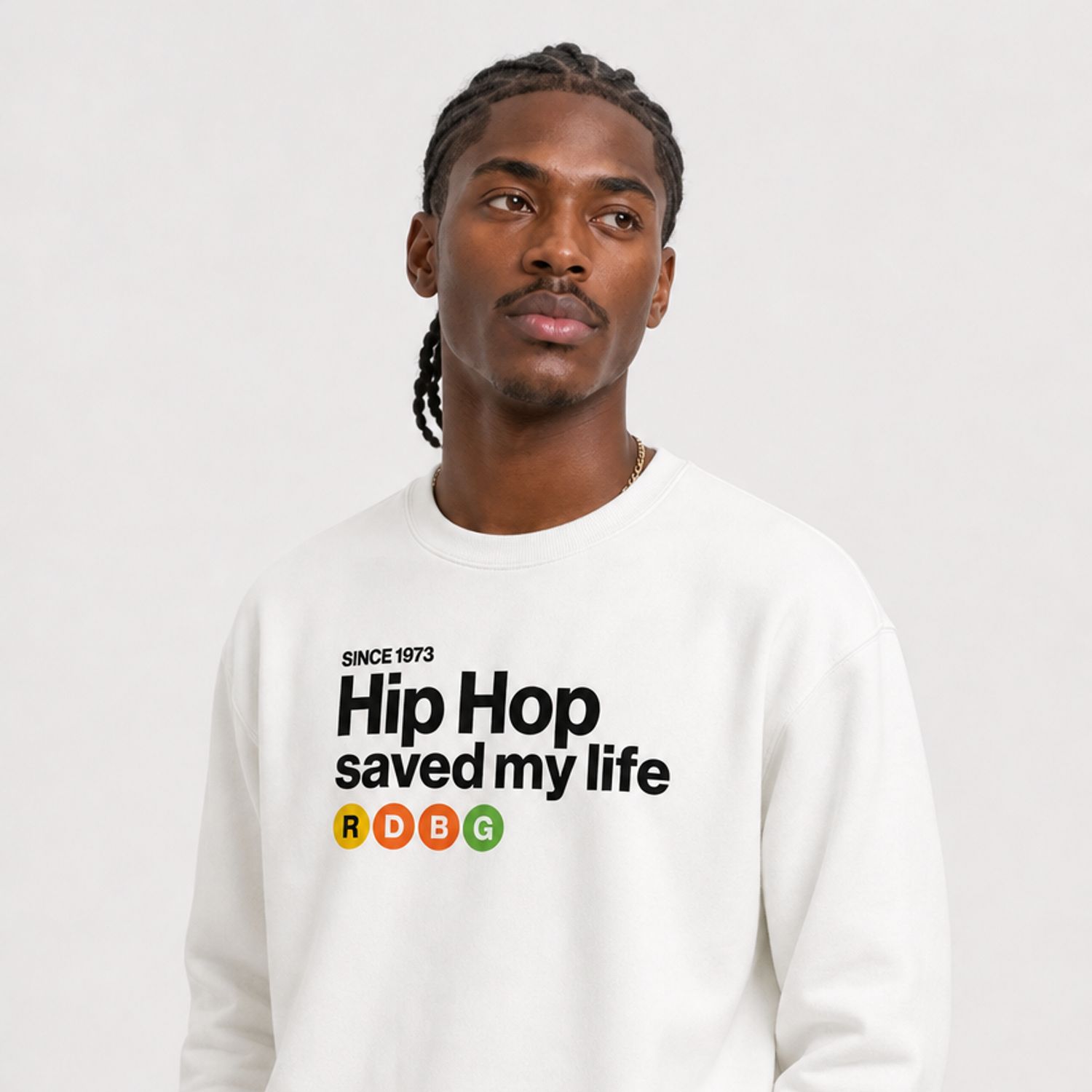 HIP HOP SAVED MY LIFE FELPA (SCRITTA NERA) HIP HOP SAVED MY LIFE FELPA (SCRITTA NERA)