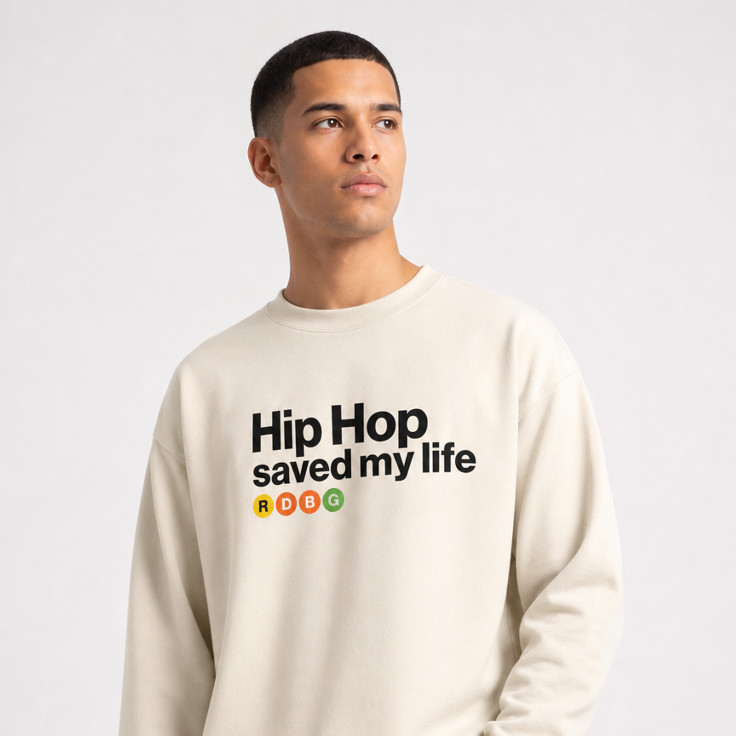 HIP HOP SAVED MY LIFE FELPA (SCRITTA NERA) HIP HOP SAVED MY LIFE FELPA (SCRITTA NERA)