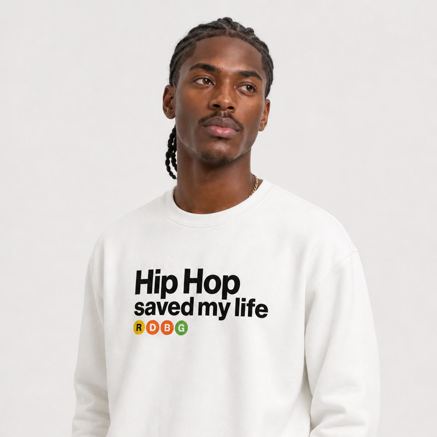 HIP HOP SAVED MY LIFE FELPA (SCRITTA NERA)