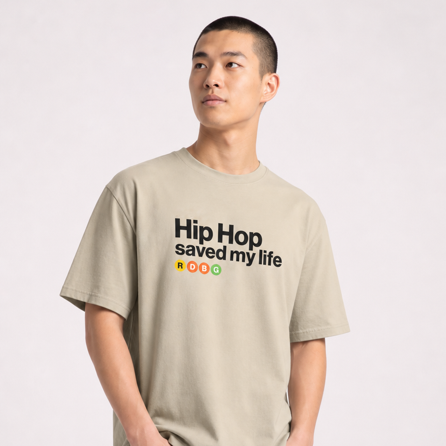 HIP HOP SAVED MY LIFE T-SHIRT (SCRITTA NERA) HIP HOP SAVED MY LIFE T-SHIRT (SCRITTA NERA)