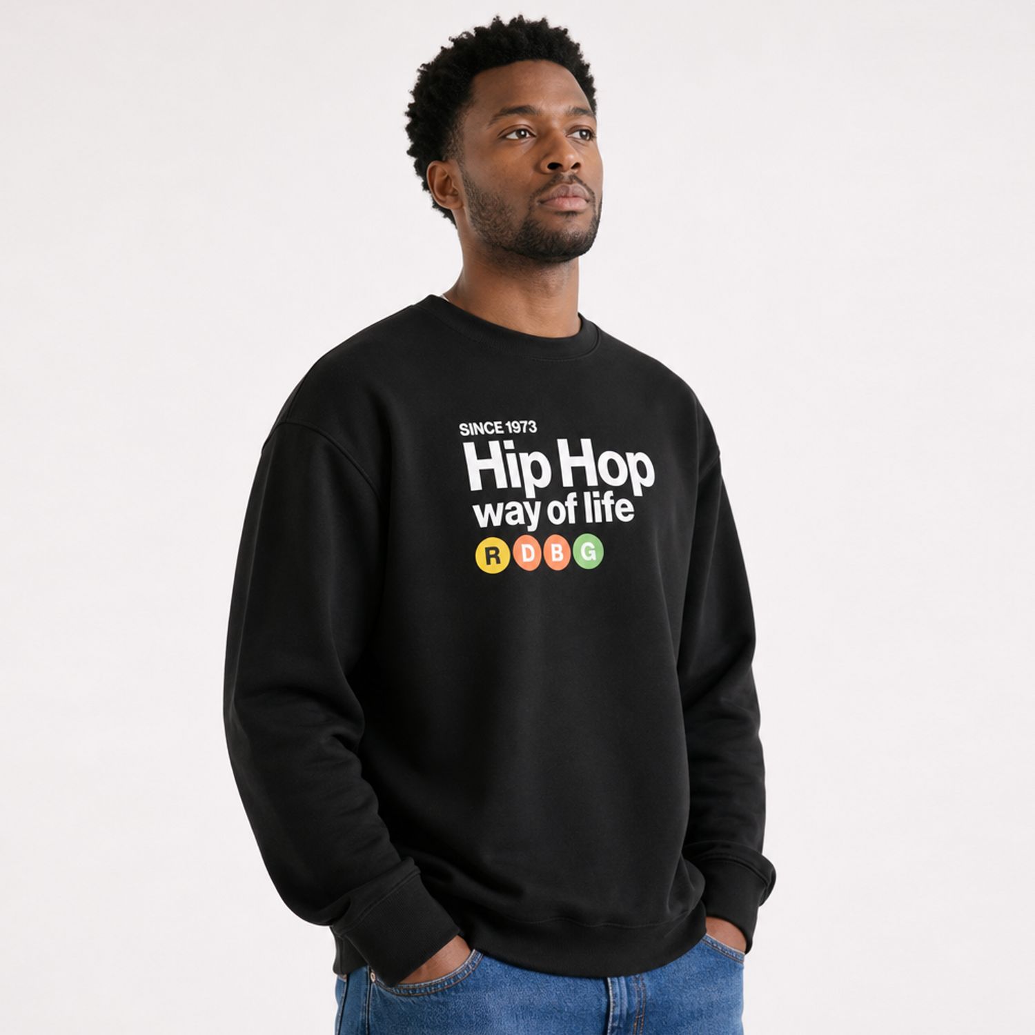 HIP HOP WAY OF LIFE FELPA (SCRITTA BIANCA) HIP HOP WAY OF LIFE FELPA (SCRITTA BIANCA)