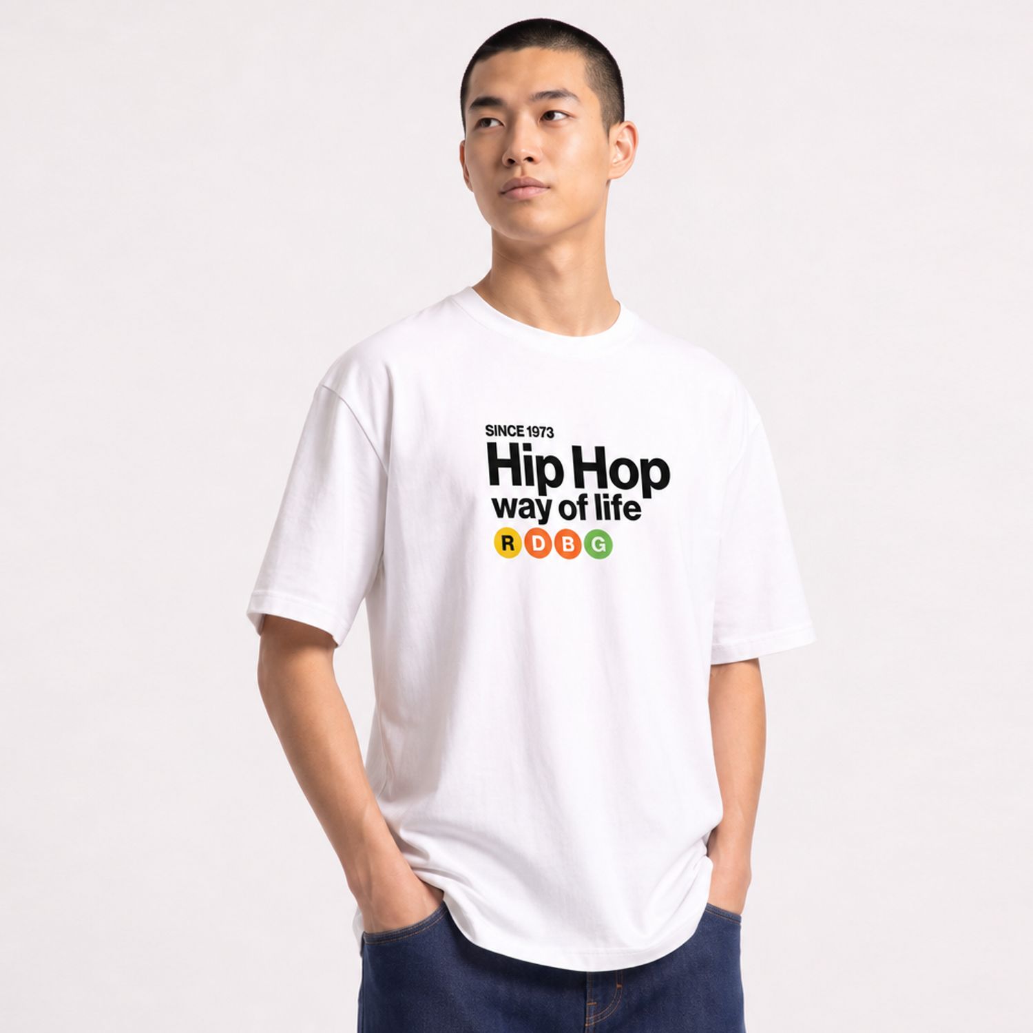HIP HOP WAY OF LIFE T-SHIRT (SCRITTA NERA) HIP HOP WAY OF LIFE T-SHIRT (SCRITTA NERA)