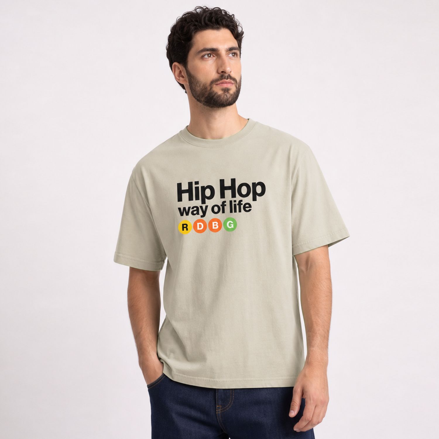HIP HOP WAY OF LIFE T-SHIRT (SCRITTA NERA) HIP HOP WAY OF LIFE T-SHIRT (SCRITTA NERA)