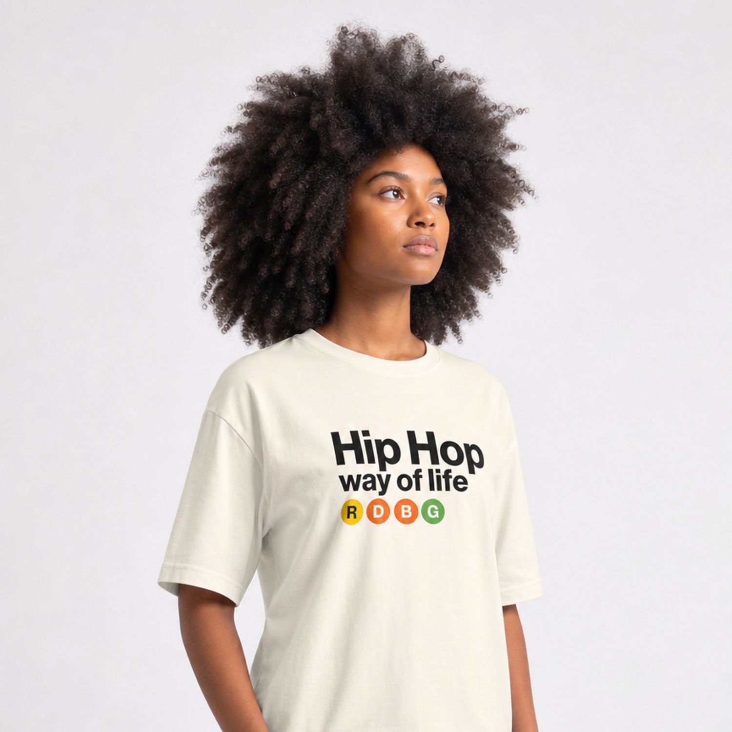 HIP HOP WAY OF LIFE T-SHIRT (SCRITTA NERA)