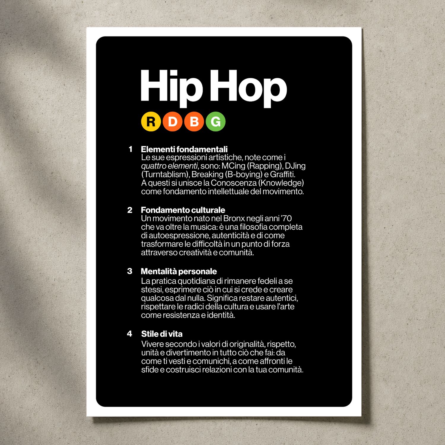 HIp Hop definizione poster (italiano) HIp Hop definizione poster (italiano)