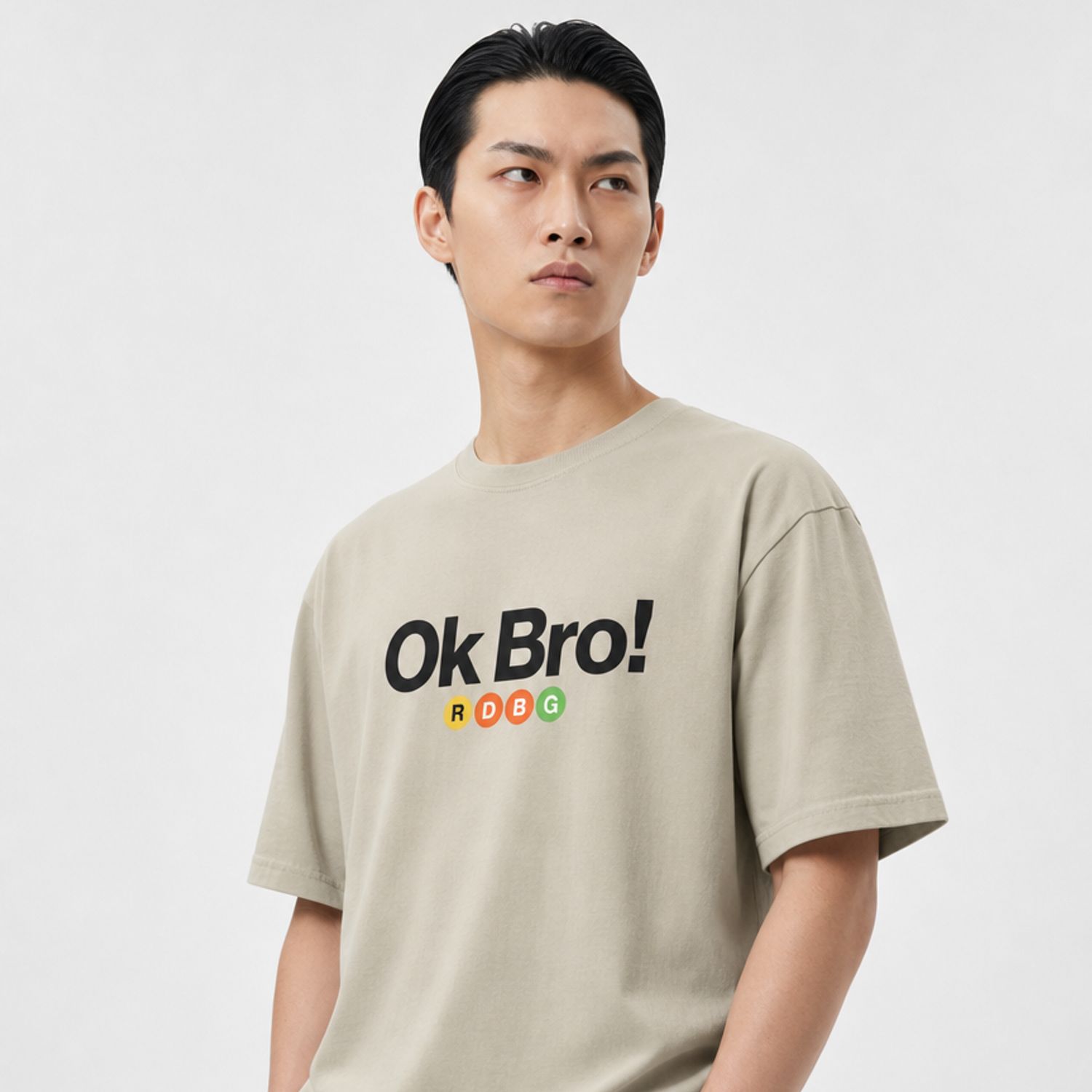 OK BRO! T-SHIRT (SCRITTA NERA)