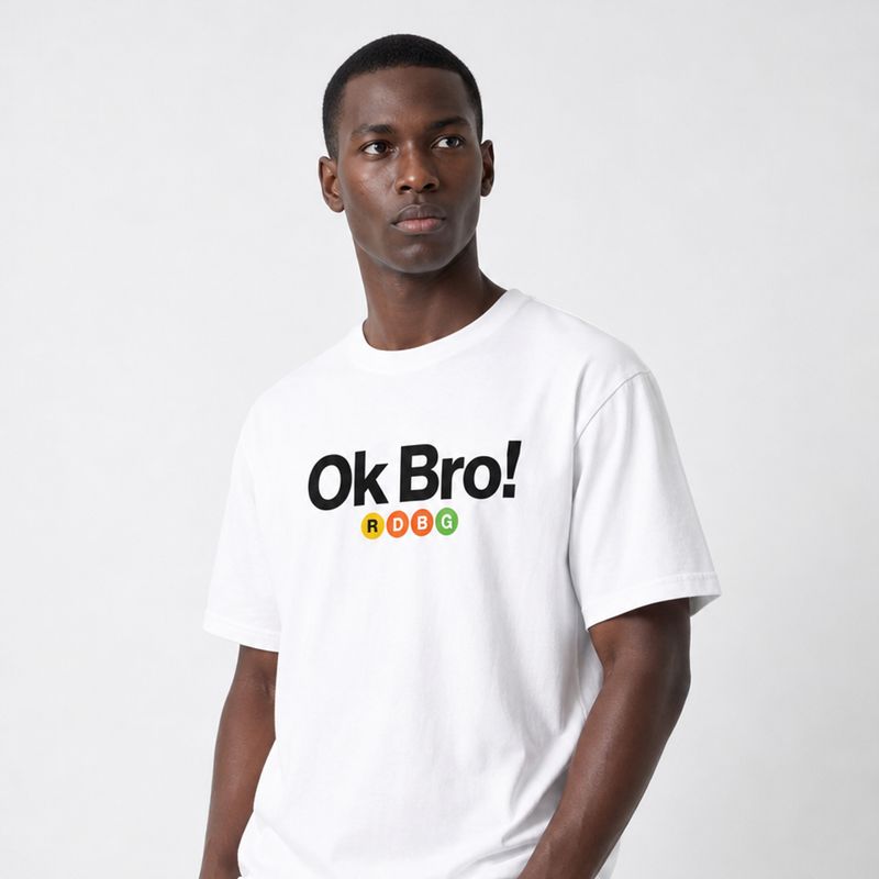OK BRO! T-SHIRT (SCRITTA NERA) OK BRO! T-SHIRT (SCRITTA NERA)