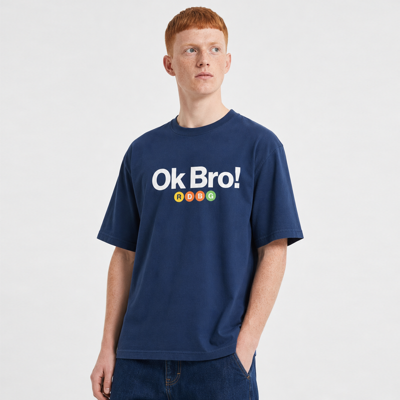 OK BRO! T-SHIRT (SCRITTA BIANCA) OK BRO! T-SHIRT (SCRITTA BIANCA)