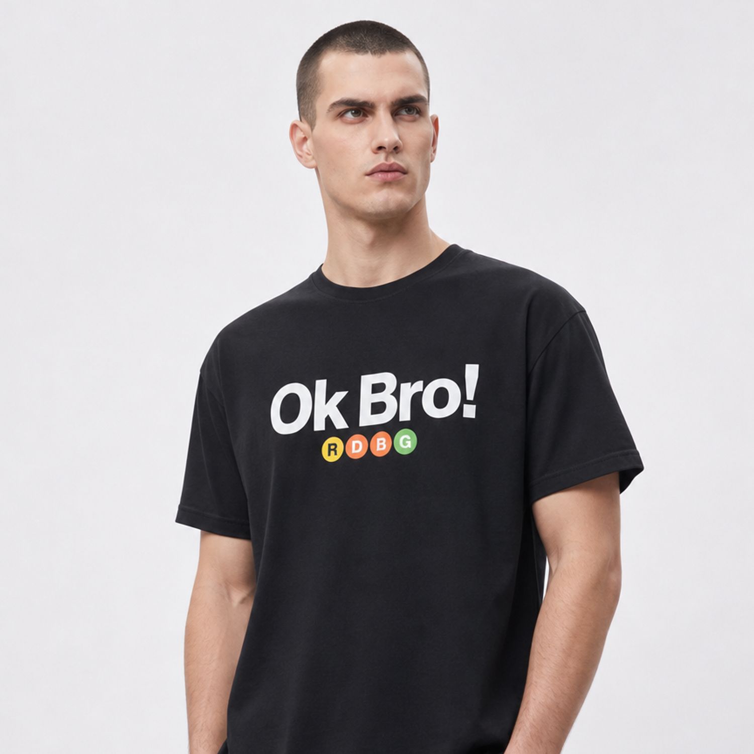 OK BRO! T-SHIRT (SCRITTA BIANCA)