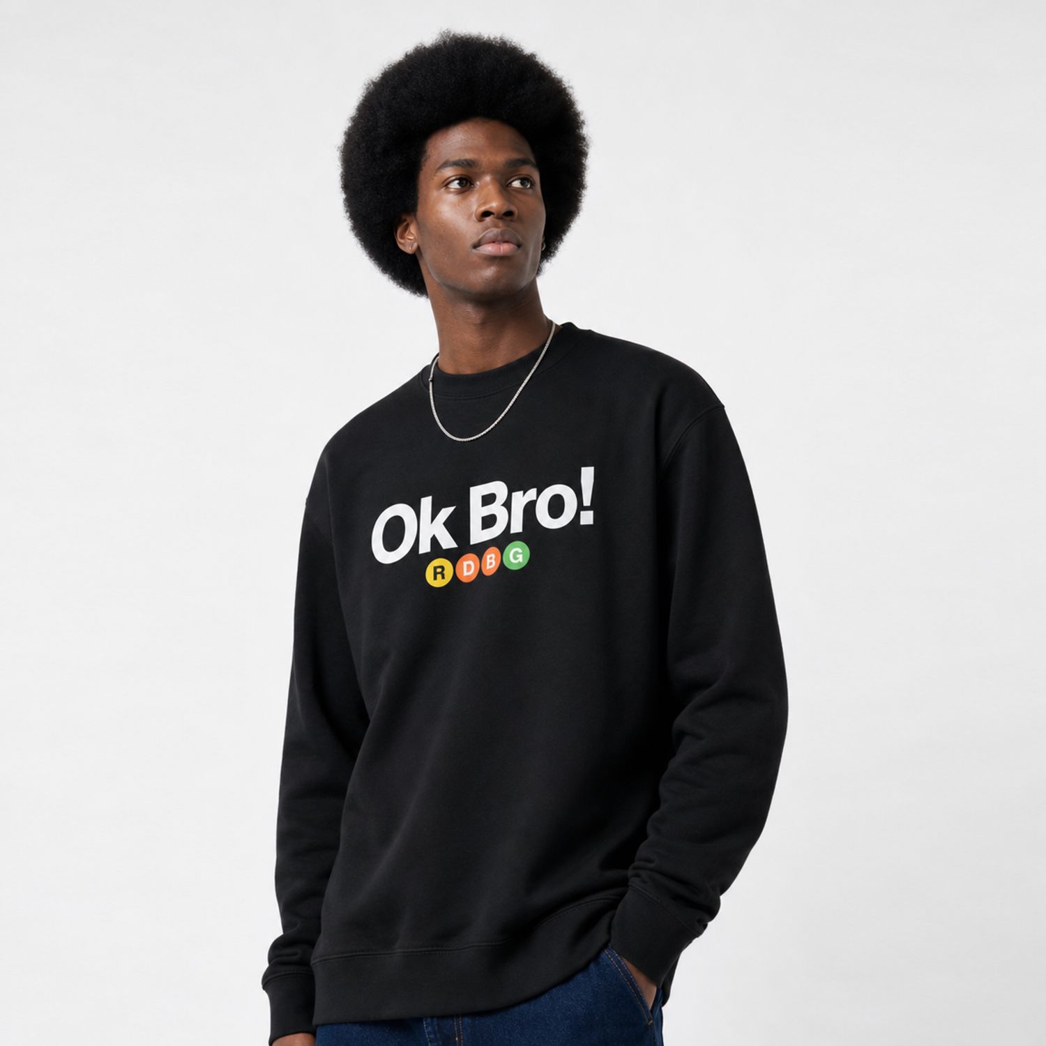 OK BRO! FELPA (SCRITTA BIANCA) OK BRO! FELPA (SCRITTA BIANCA)
