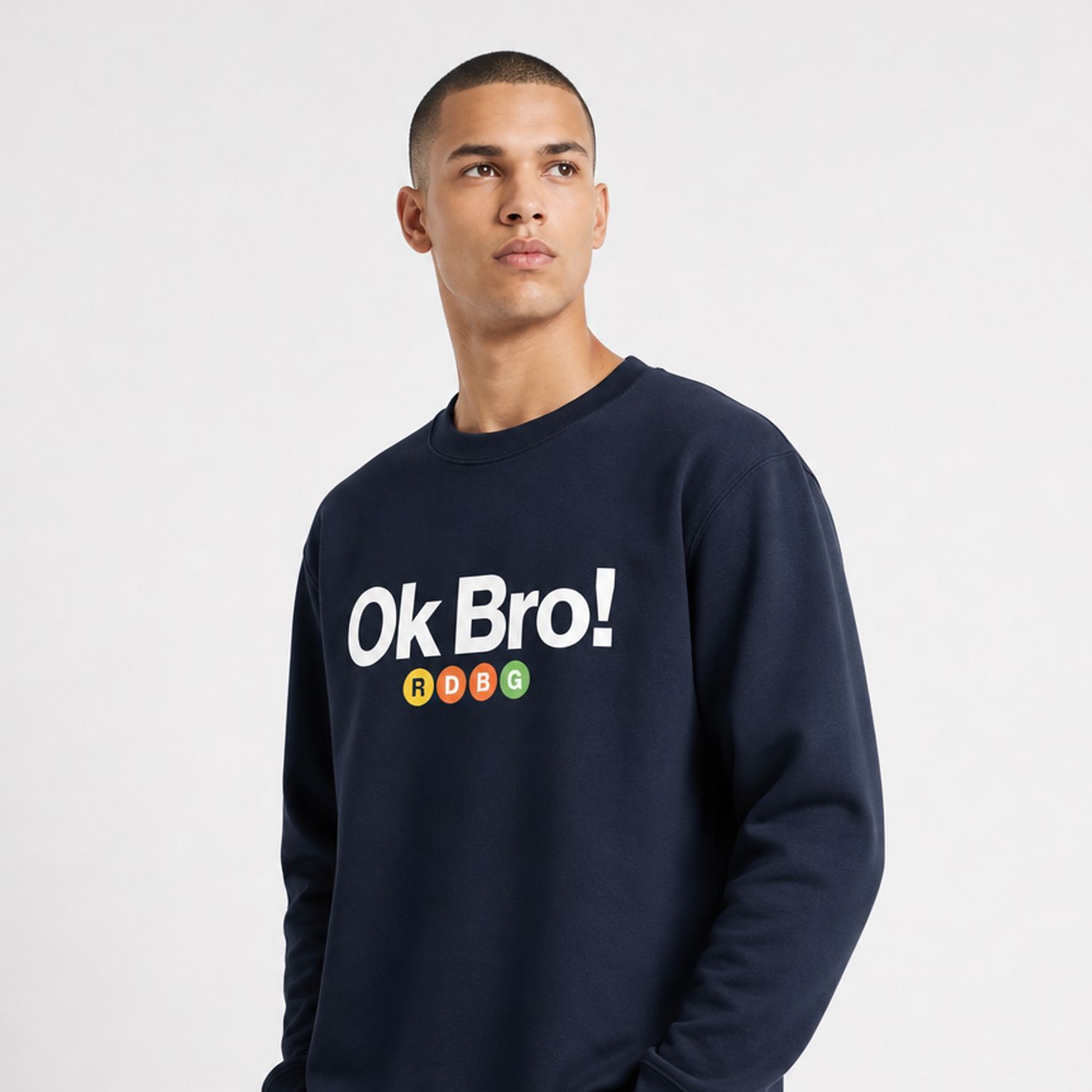 OK BRO! FELPA (SCRITTA BIANCA)