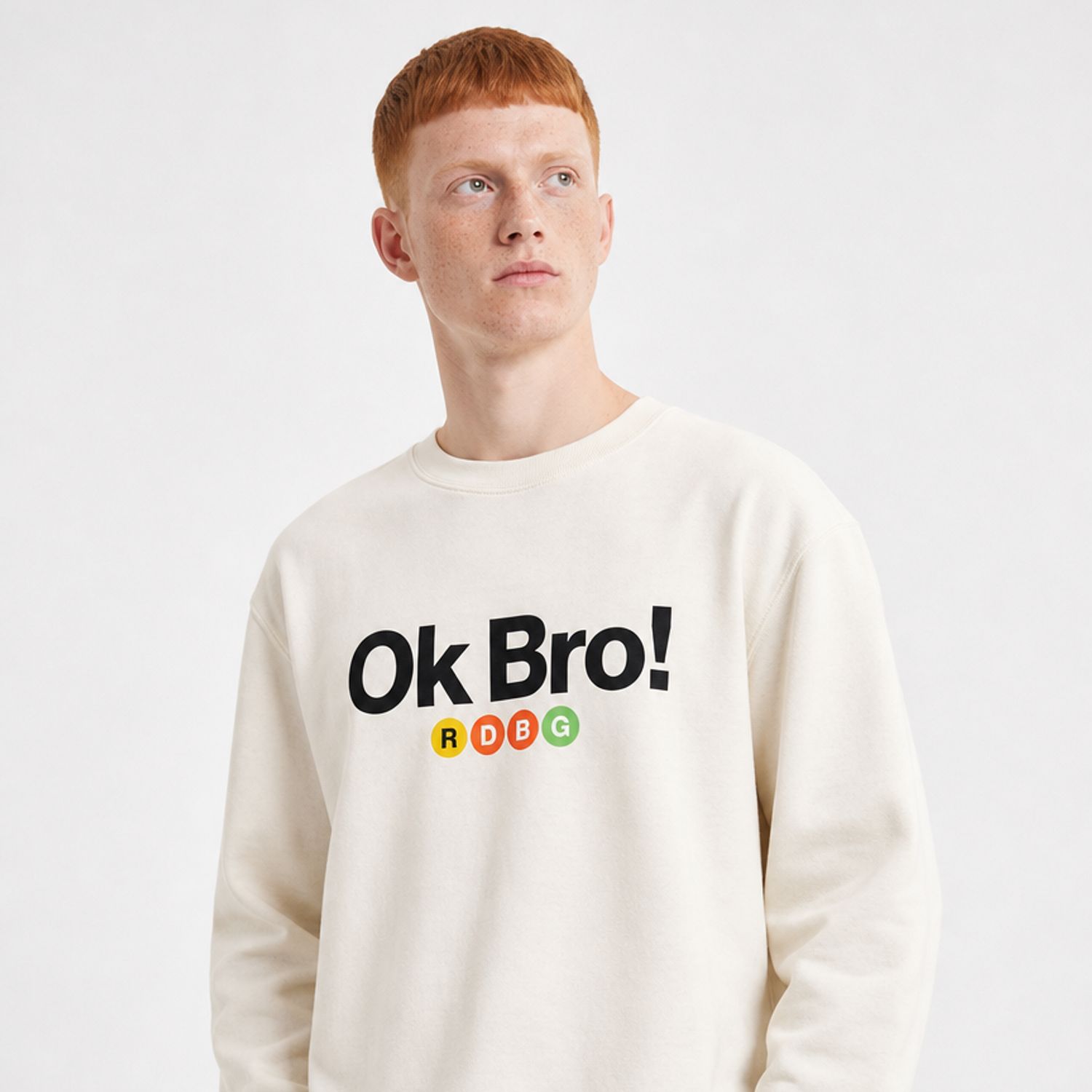 OK BRO! FELPA (SCRITTA NERA)