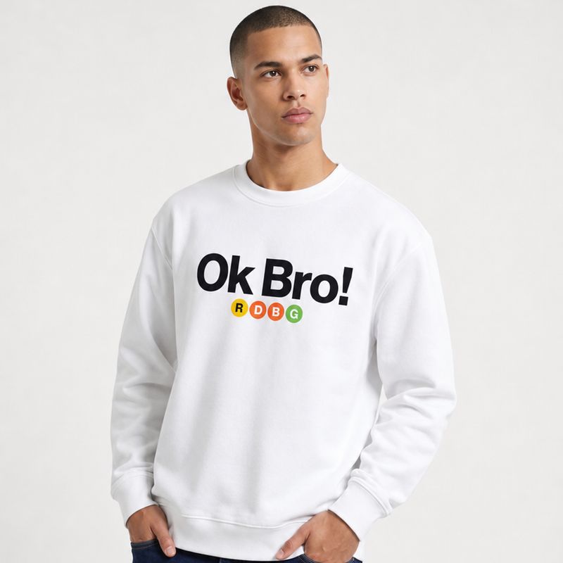 OK BRO! FELPA (SCRITTA NERA) OK BRO! FELPA (SCRITTA NERA)