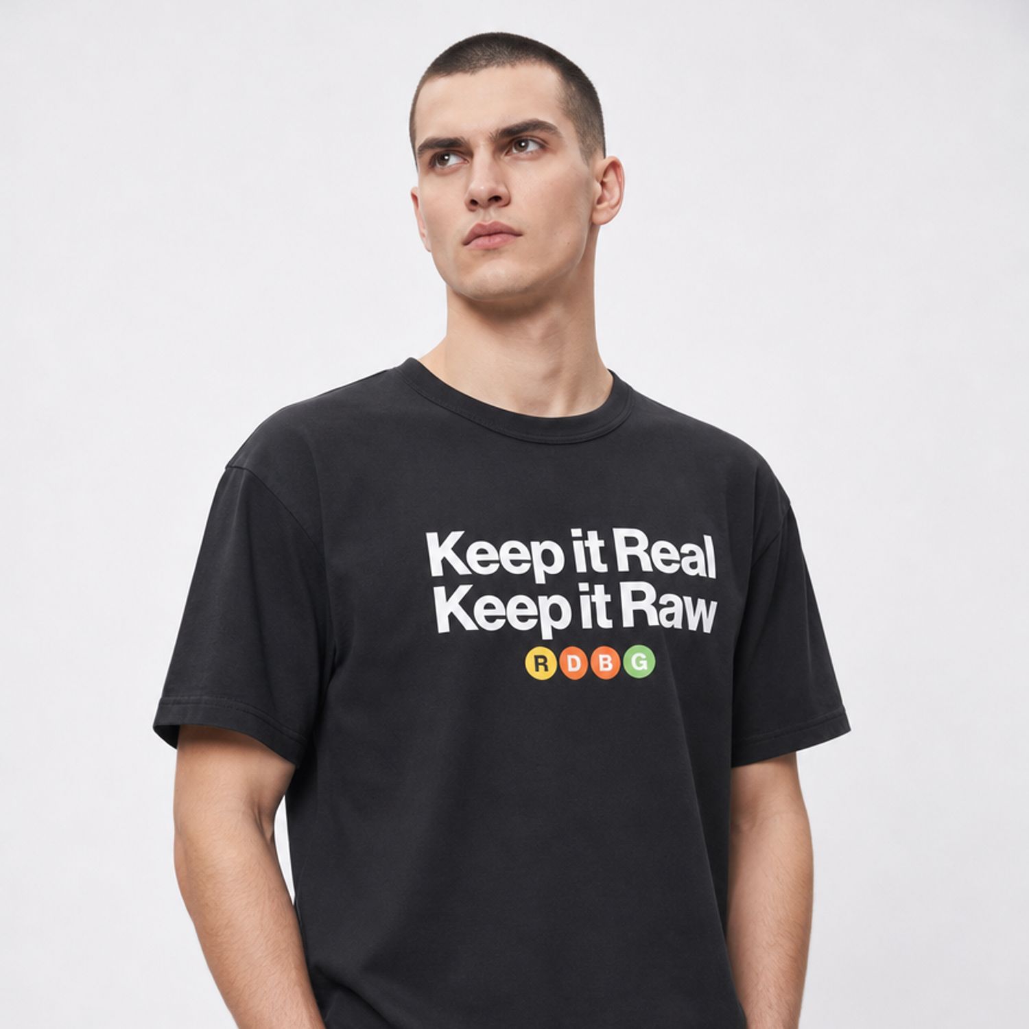 KEEP IT REAL KEEP IT RAW T-SHIRT (SCRITTA BIANCA) KEEP IT REAL KEEP IT RAW T-SHIRT (SCRITTA BIANCA)