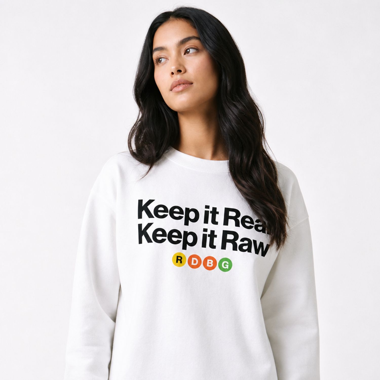KEEP IT REAL KEEP IT RAW FELPA (SCRITTA NERA) KEEP IT REAL KEEP IT RAW FELPA (SCRITTA NERA)