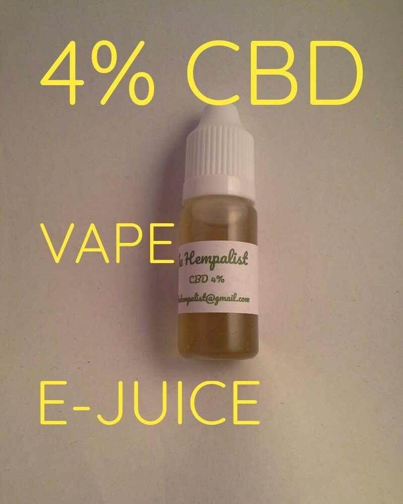 VAPE E-JUICE, 4% CBD, NICOTINE FREE, 10ml VAPE E-JUICE, 4% CBD, NICOTINE FREE, 10ml