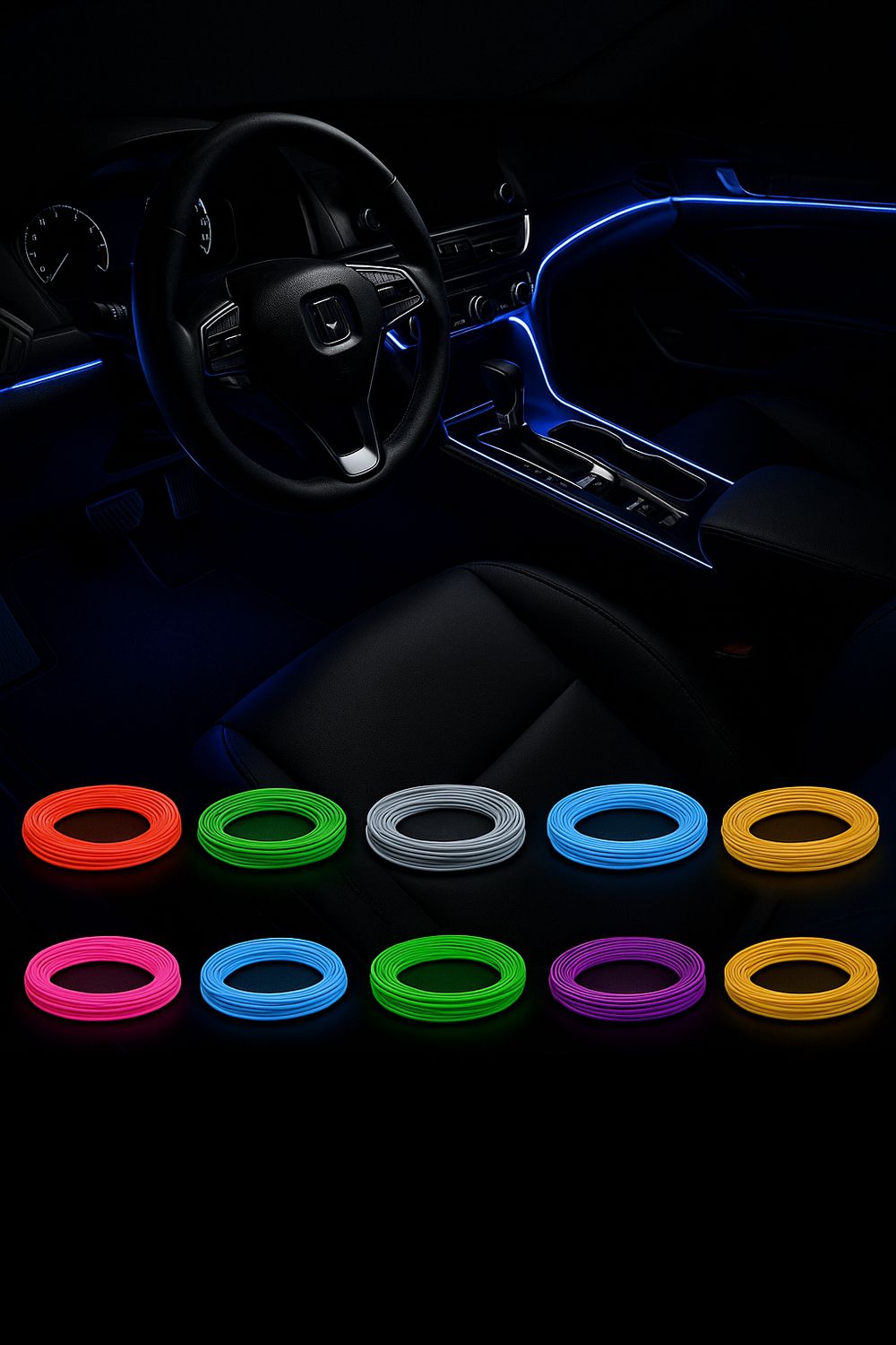 Ambient RGB LED Interieurverlichting | Luxe Sfeerverlichting voor Auto’s (Plug &amp; Play)