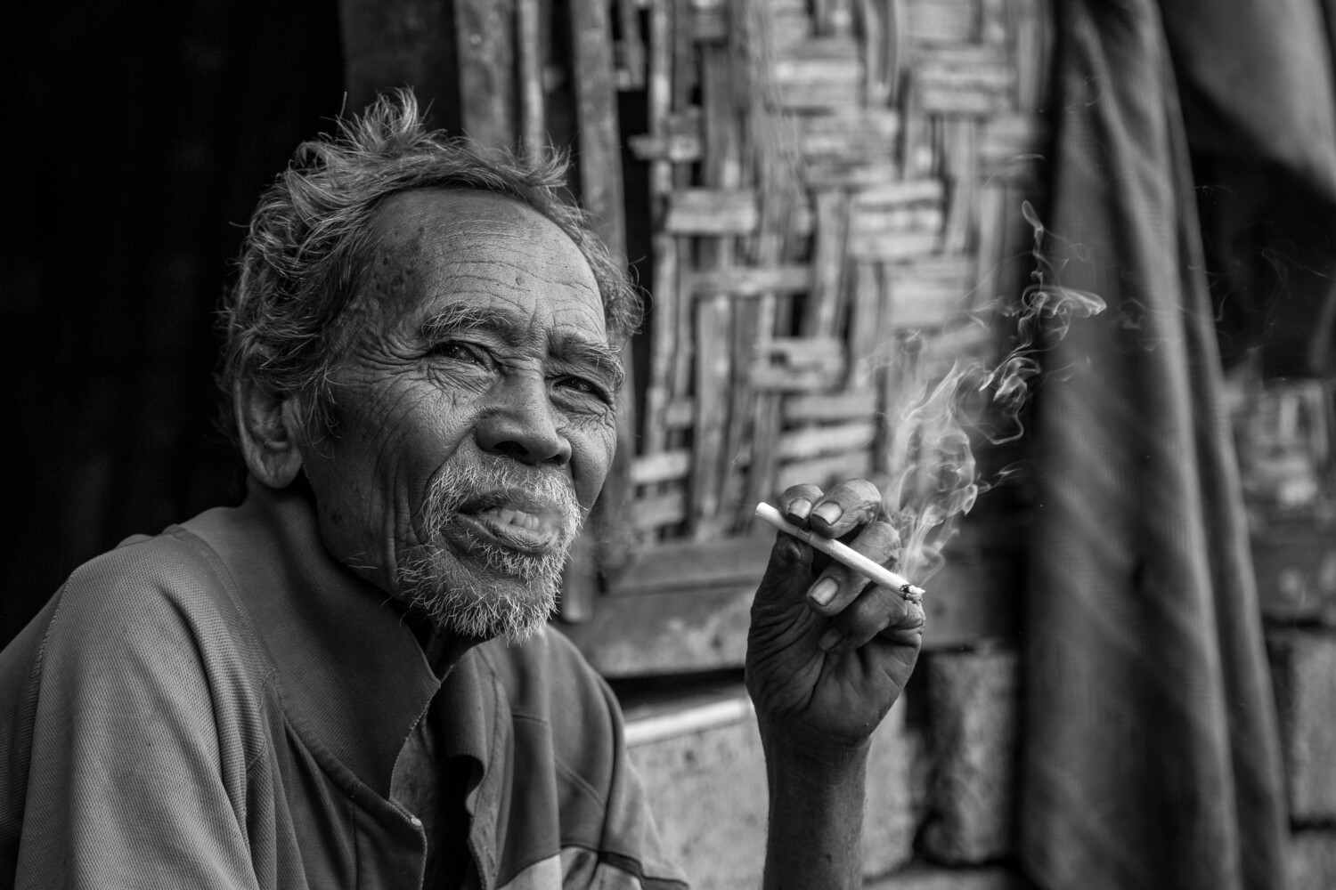 Smoking old man