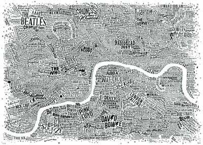 Dex - Music Map of London (White)