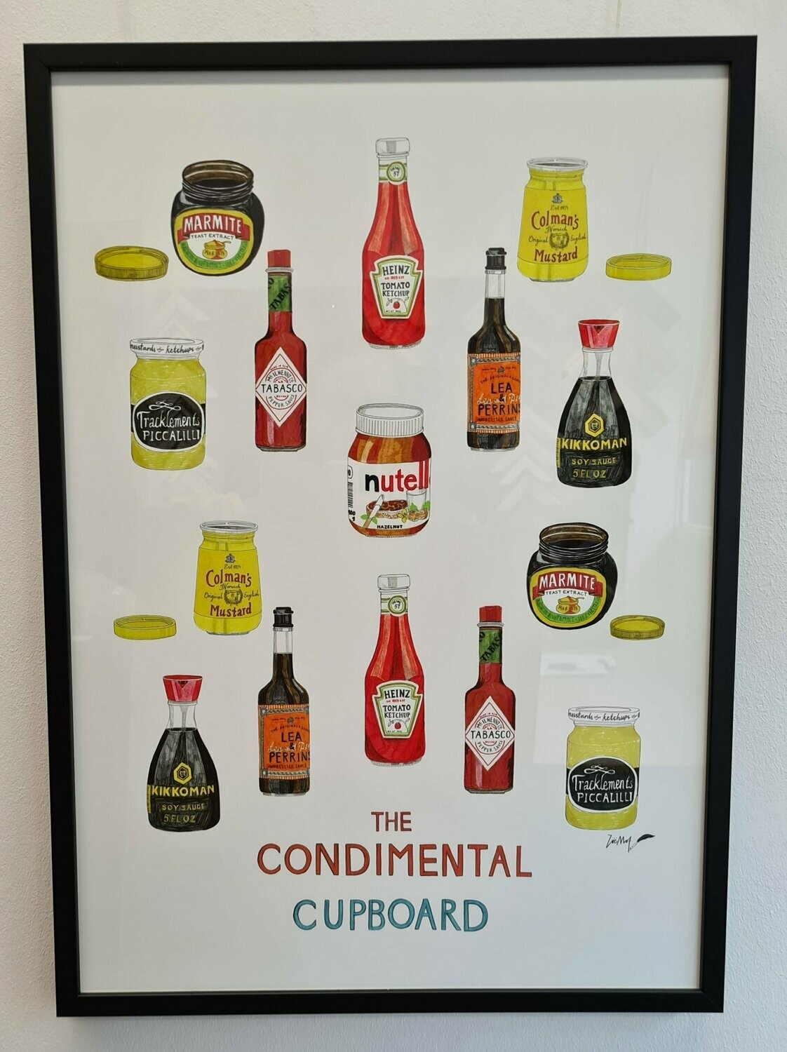 Zoe More O'Ferrall - Condimental Cupboard, Framed or Unframed: Framed (Black Smooth)