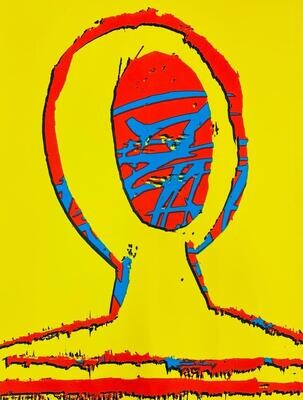 Markus Blattmann - Pop Head (Red on Yellow)