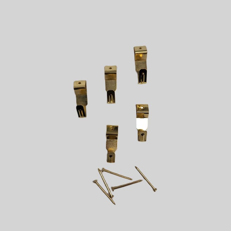 Single Pin Brass Picture Hook (with Pins)