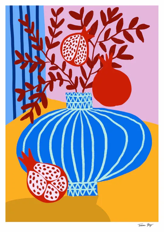 Teresa Rego - Juicy Pomegranate Fruits