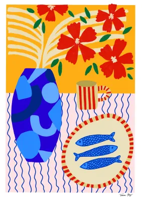 Teresa Rego -Sardines on Stripes