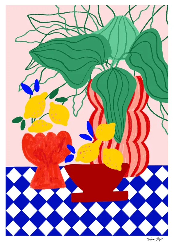 Teresa Rego - Blue Tiles and Lemons