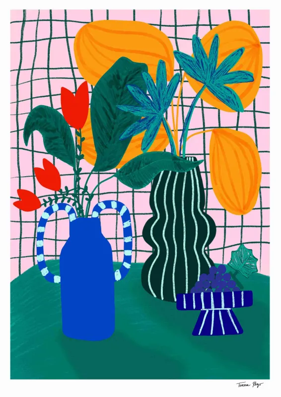 Teresa Rego - Grapes and Leaves