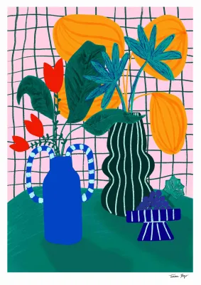 Teresa Rego - Grapes and Leaves