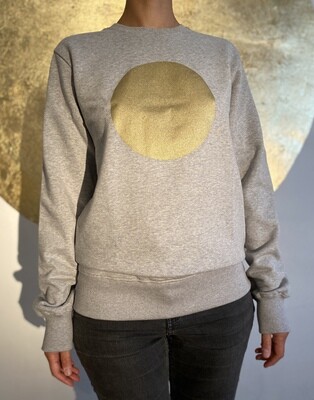 BE GOLDEN by The Lovers, Sweater - grau / Druck gold
