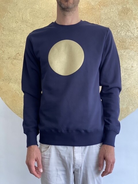 BE GOLDEN by The Lovers, Sweater - navy / Druck gold