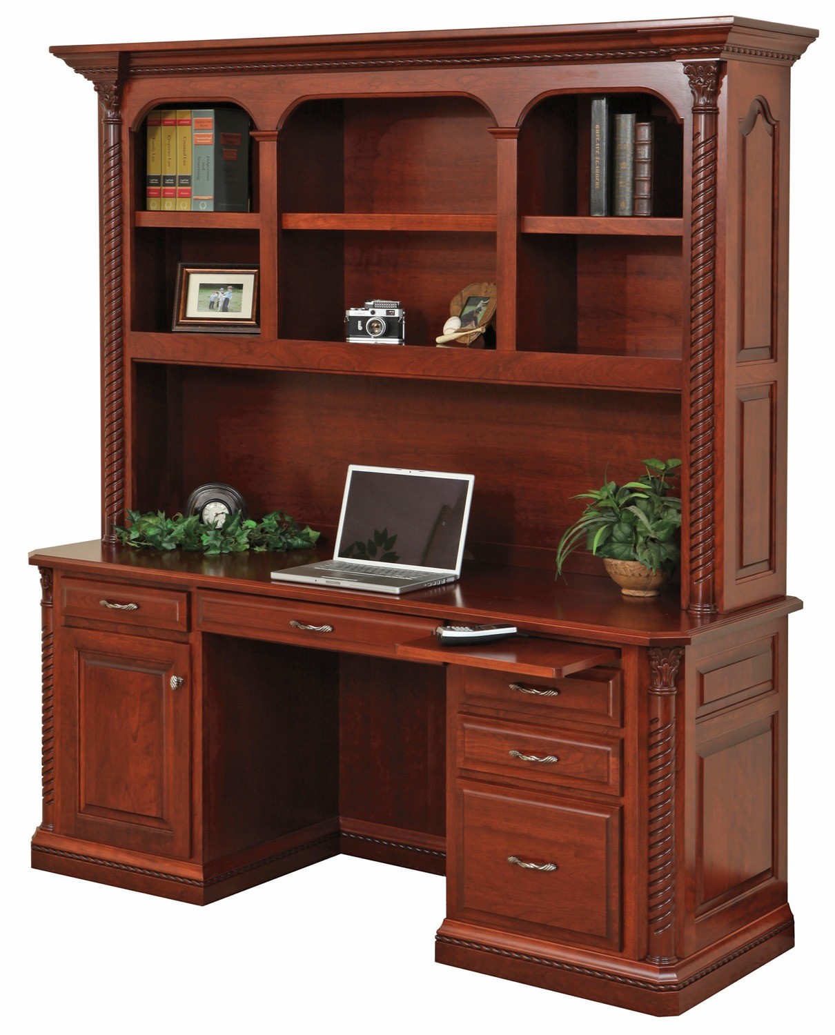 Lexington Credenza & Hutch Desk Home Amish Solid Wood