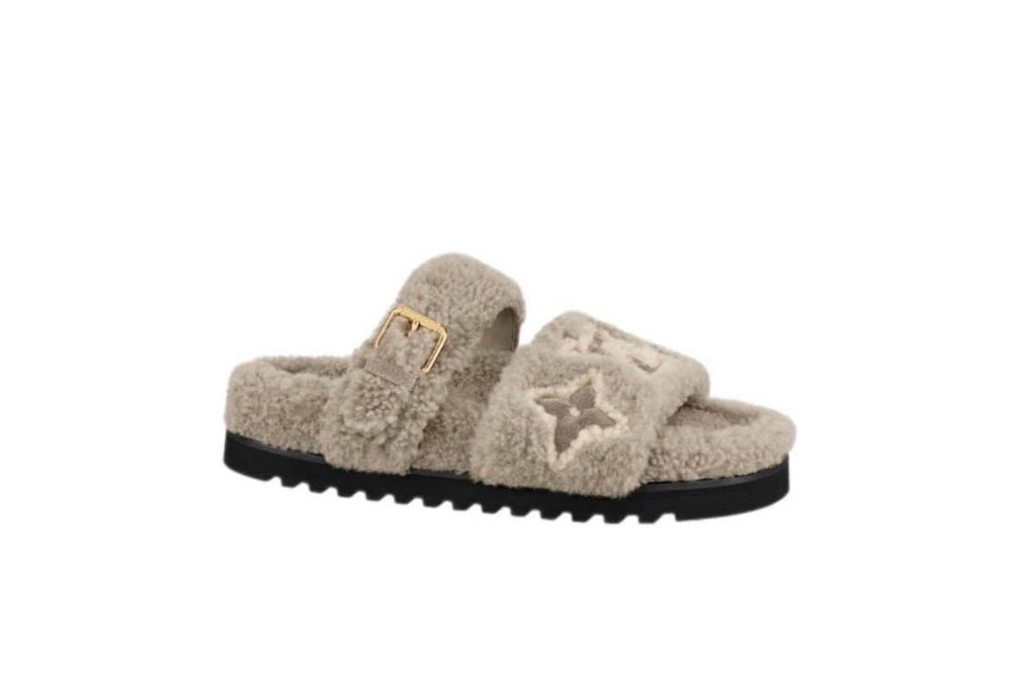 Lulu fuzzy dad sandals