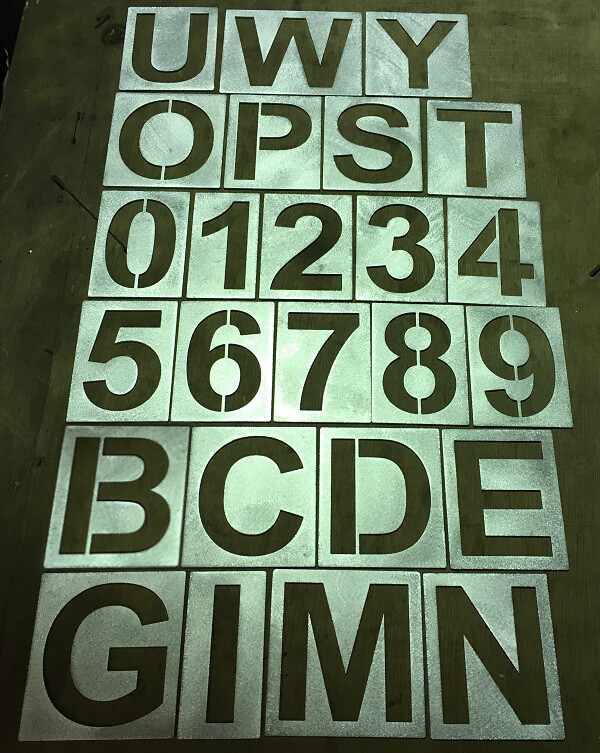 Large Metal stencils 150mm high