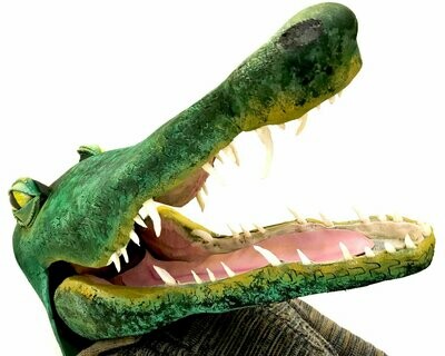 XL Crocodile Alligator Head Mask : Handmade