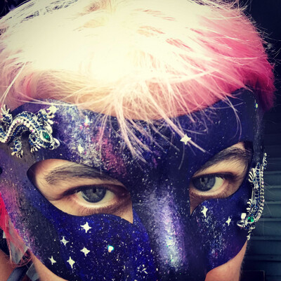 Space Lizards Masquerade Mask : Handmade Space Lizards Masquerade Mask : Handmade