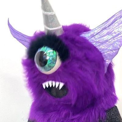 Purple People Eater Head Mask