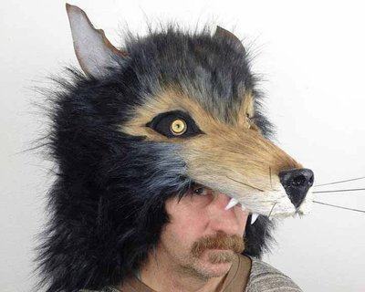 Wolf Headdress, Mask hat : Handmade Wolf Headdress, Mask hat : Handmade
