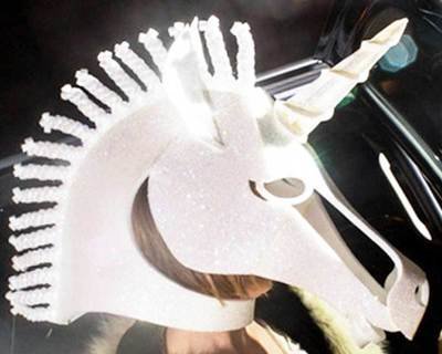 unicorn headdress for adult hand made by Tentacle Studio