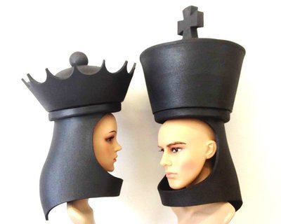 King & Queen Chess Hats (set of 2 hats): Handmade King & Queen Chess Hats (set of 2 hats): Handmade