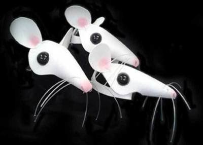 White Mice Heads hand made by Tentacle Studio