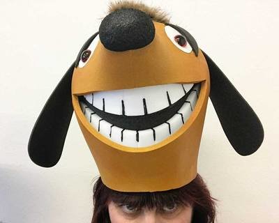 Timon head mask for the Lion King hand made by Tentacle Studio